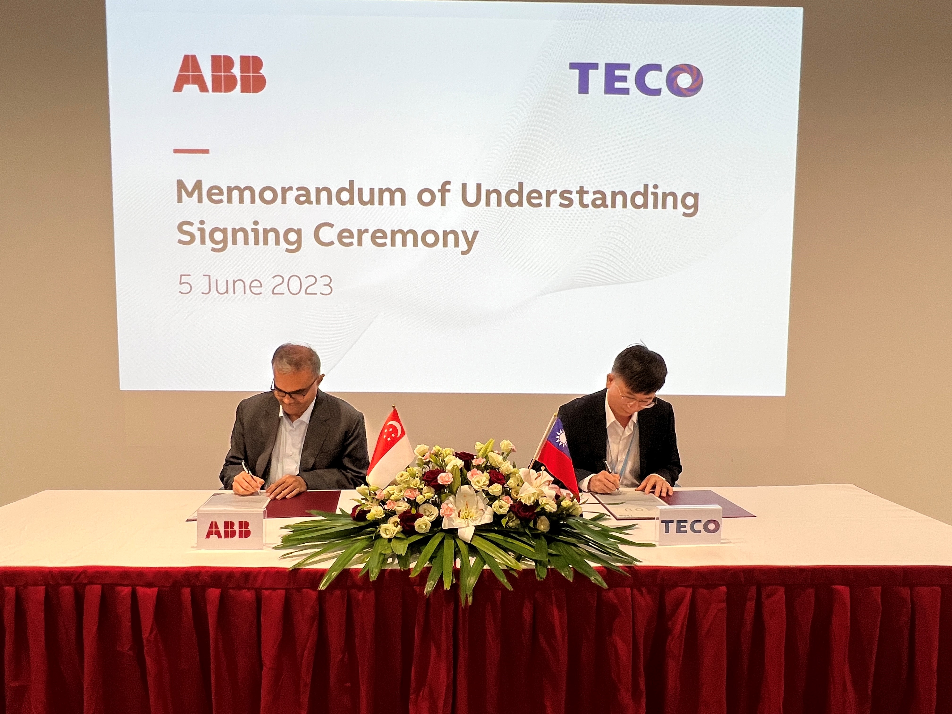 東元電機和ABB簽署合作備忘錄 推動海上變電站合作 東元電機和ABB簽署合作備忘錄 推動海上變電站合作